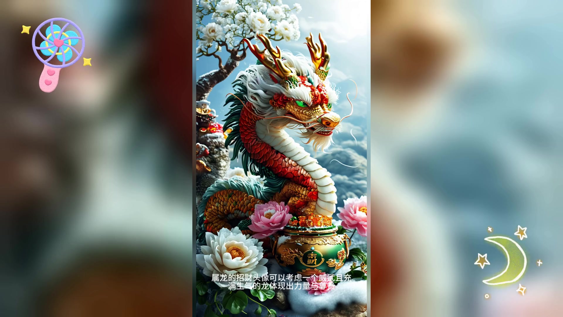 龙年旺财头像,招财纳福之选