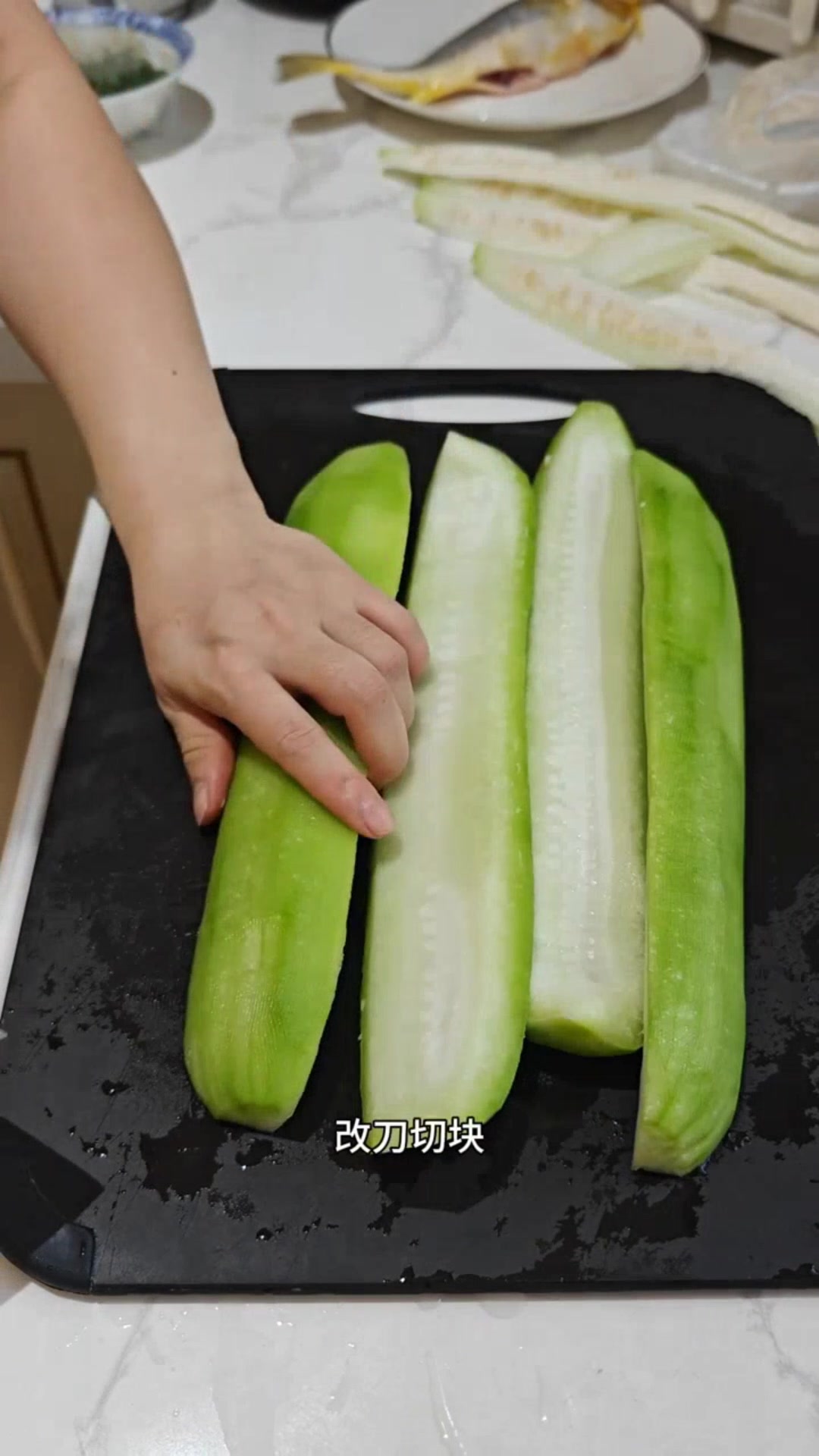 烧猪骨瑶柱焖节瓜,鲜香美味超下饭