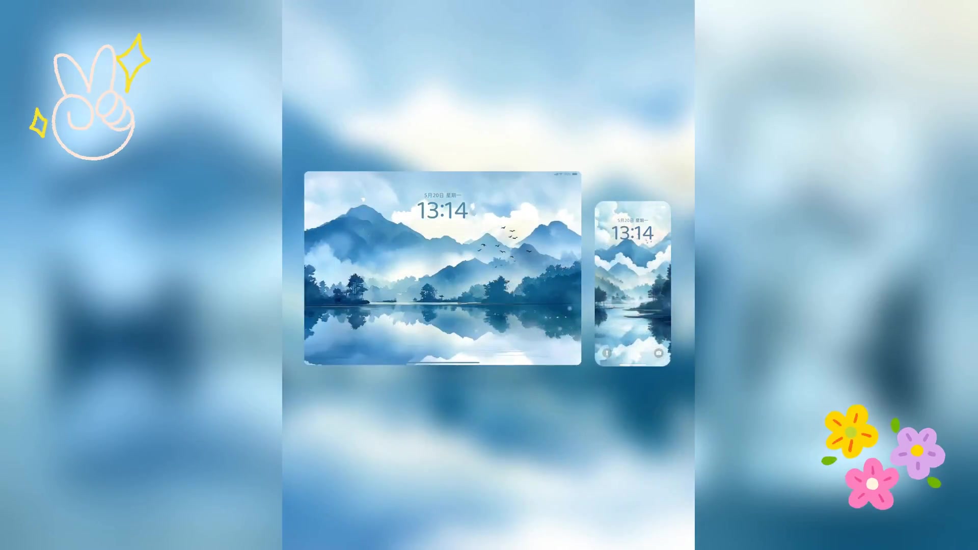 山水国风壁纸: 青黛层峦