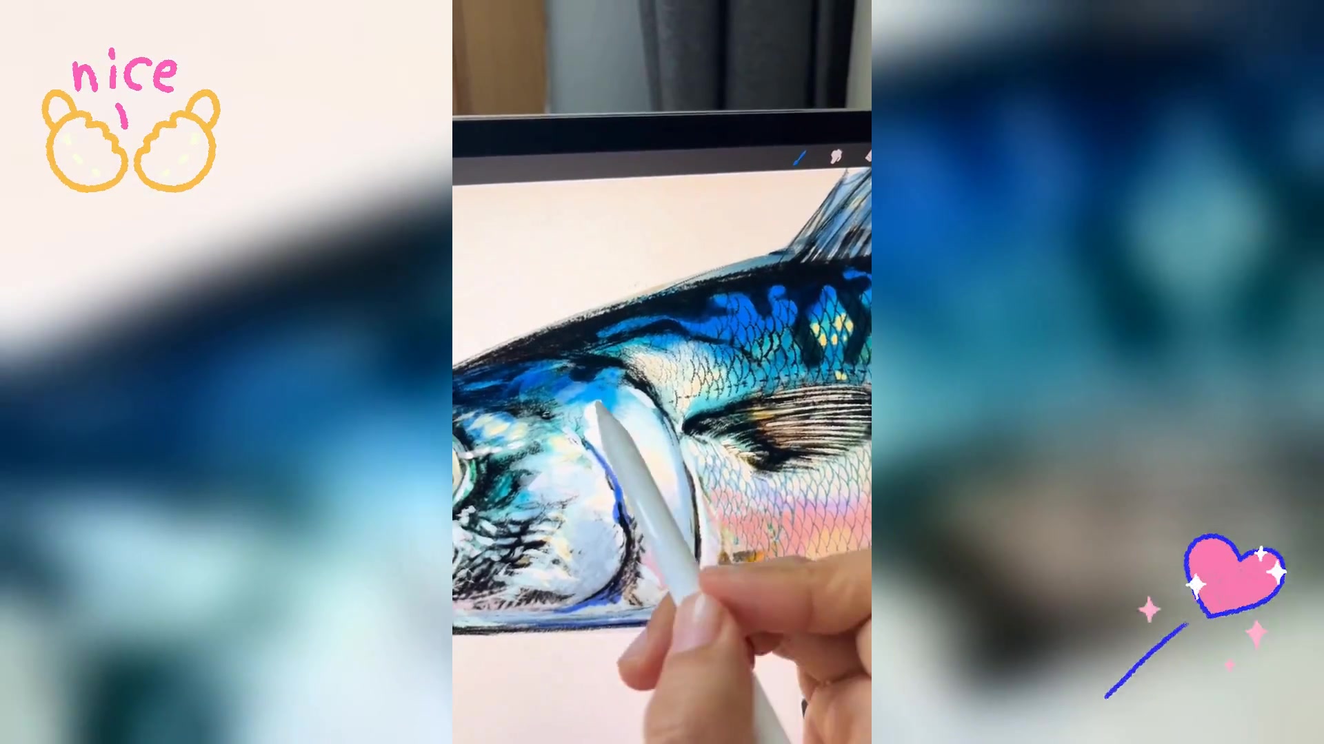 BKK风格海鱼插画: 马鲛鱼