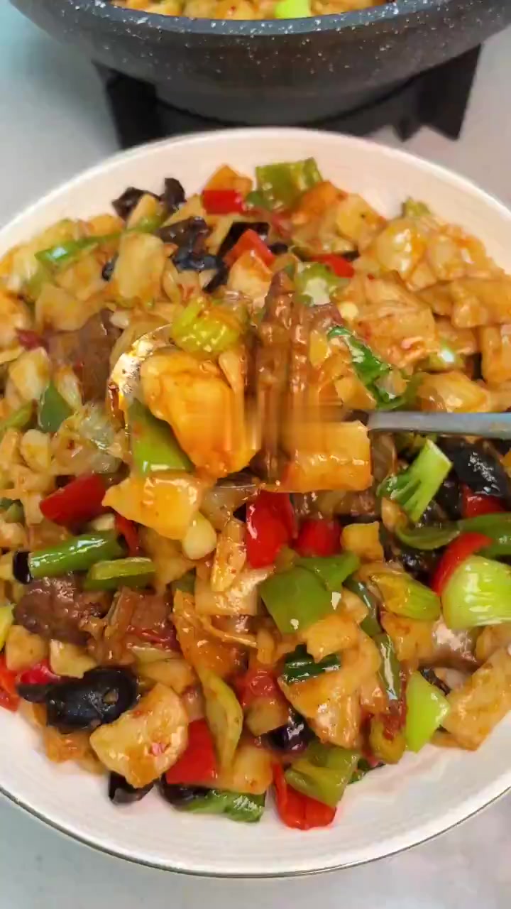 新疆面片炒面 在家做美食