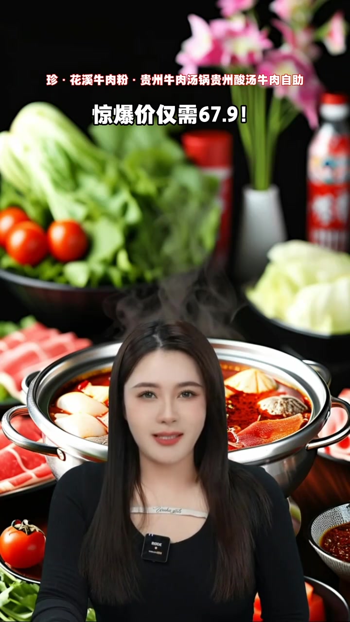 珍·花溪牛肉粉·贵州牛肉汤锅,67.9元贵州酸汤牛肉自助,食材新鲜美味,性价比高!