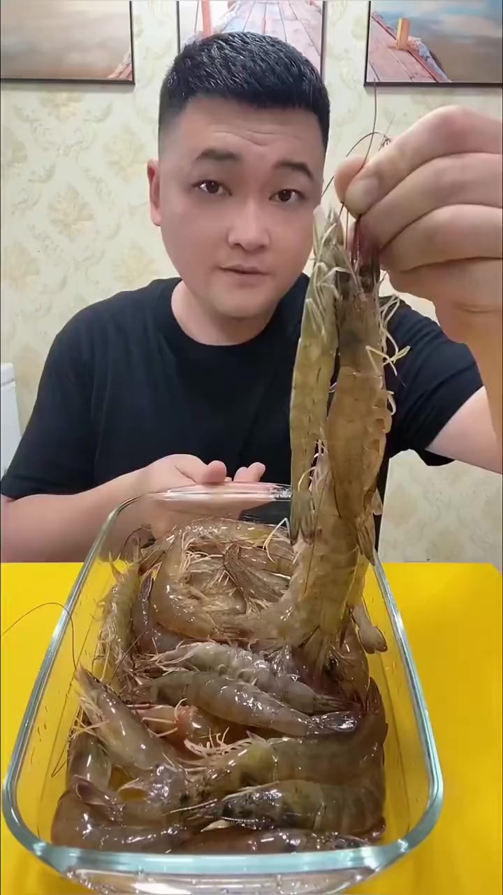 生呛大虾 醉虾 美食
