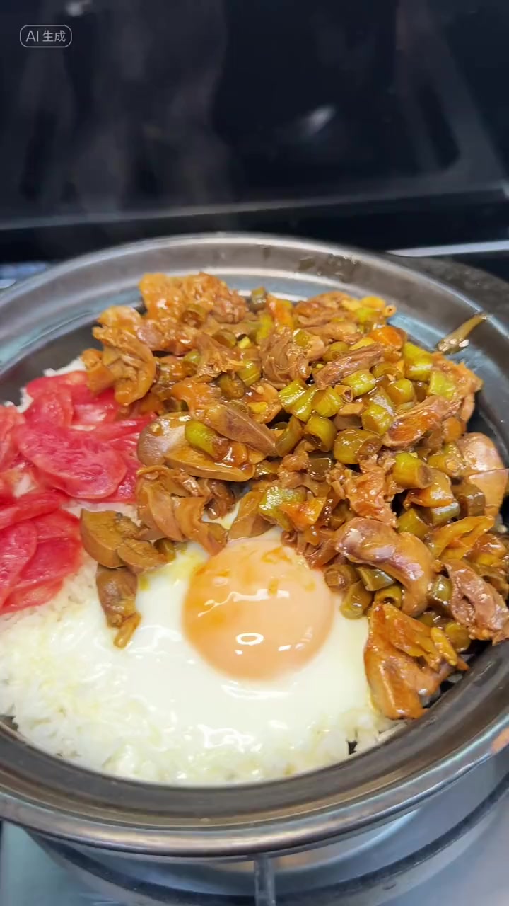酸辣鸡杂煲仔饭!