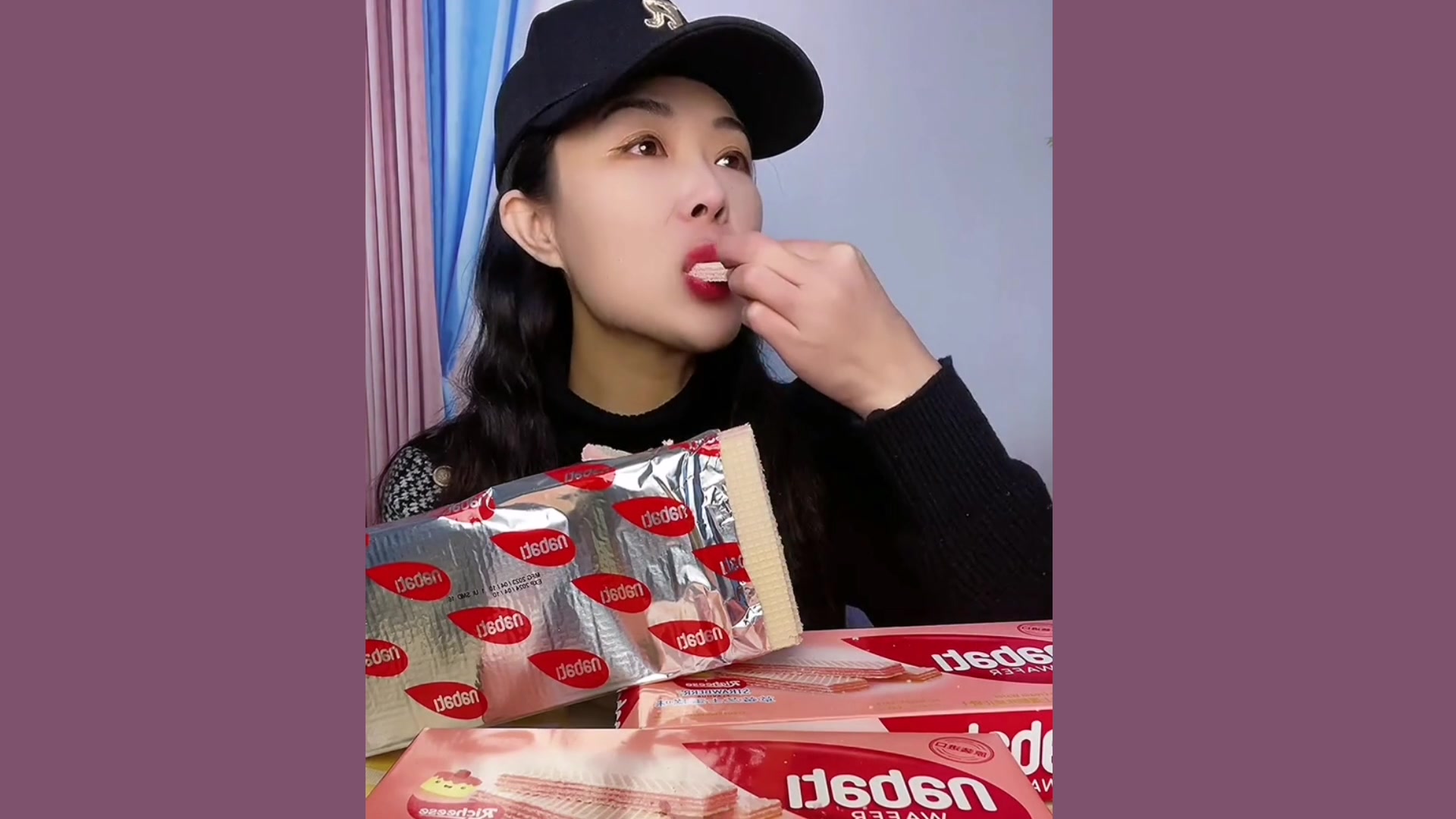 10g*40包印尼进口丽芝士纳宝帝草莓芝士威化饼干200g爆款零食