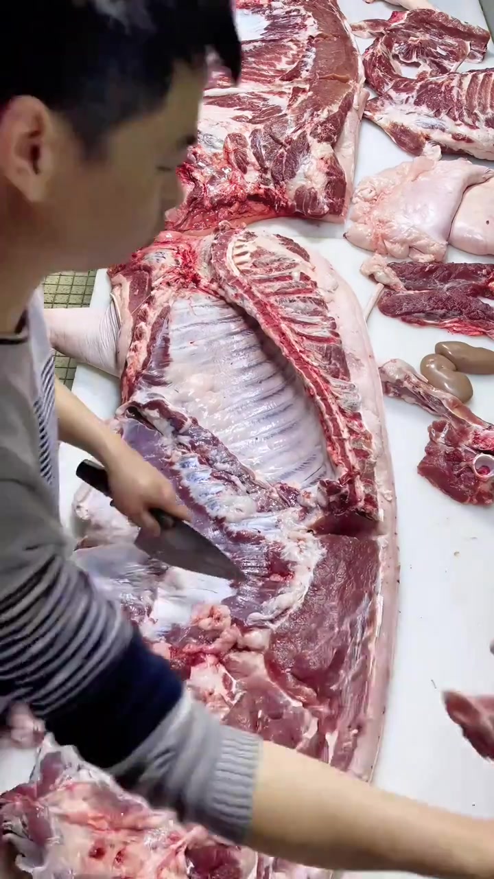 简简单单的猪肉分割解压视频