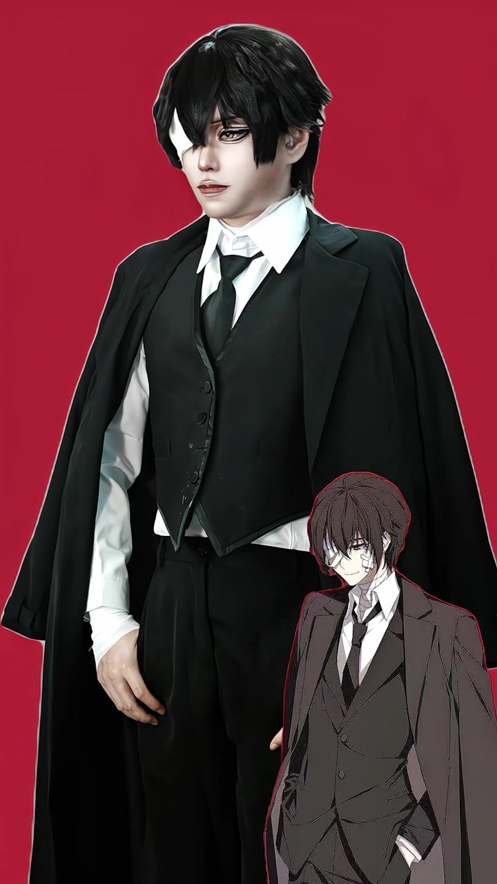 Cos文豪野犬太宰治二次元变装,黑时宰哦,ooc致歉衣服有问题