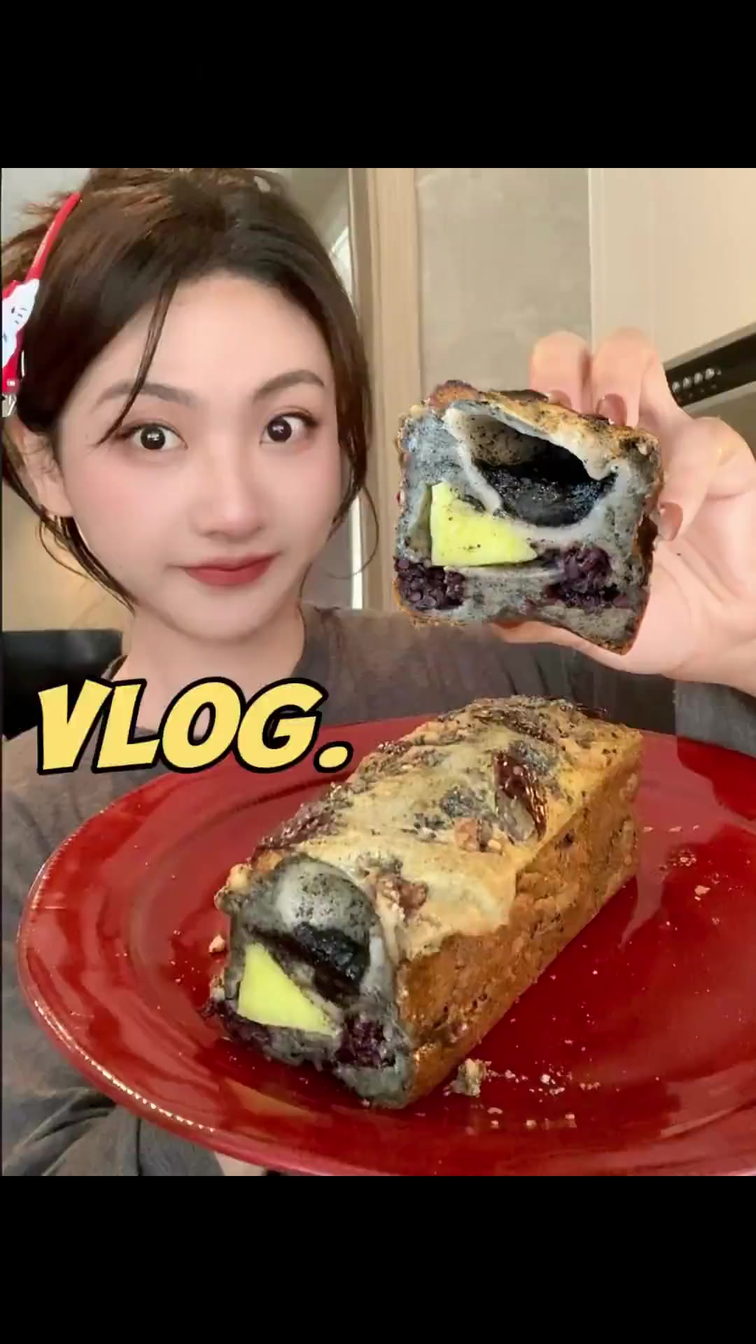 vlog|一不小心做出了爆浆黑芝麻黄油年糕