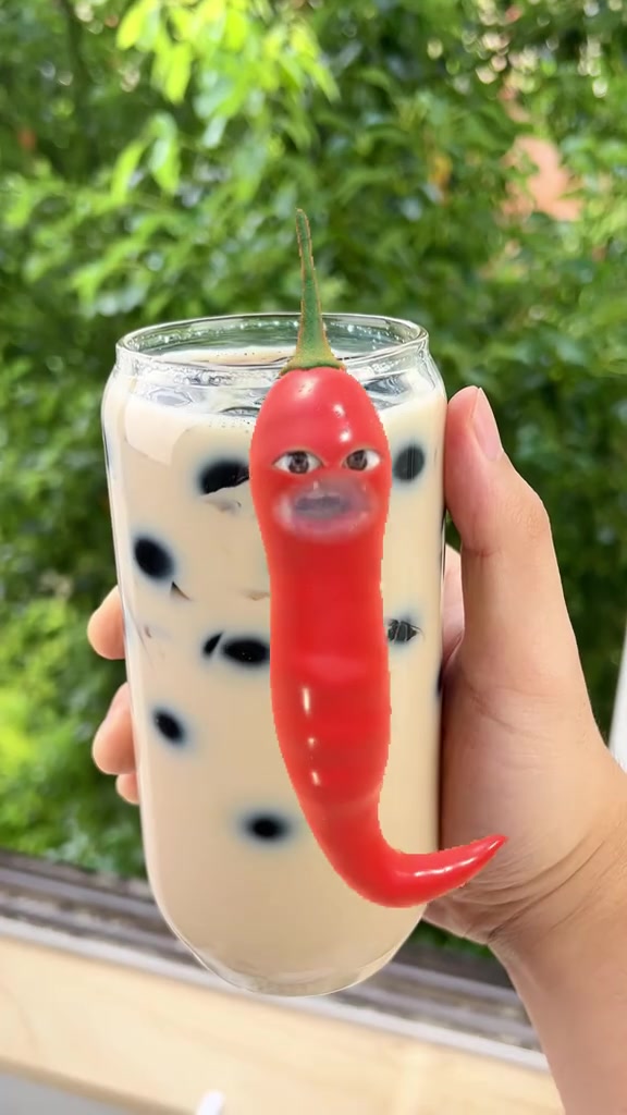 喝奶茶怎么能没有超大的珠珠呢自制饮品珍珠奶茶大珍珠奶茶动手自己做美食