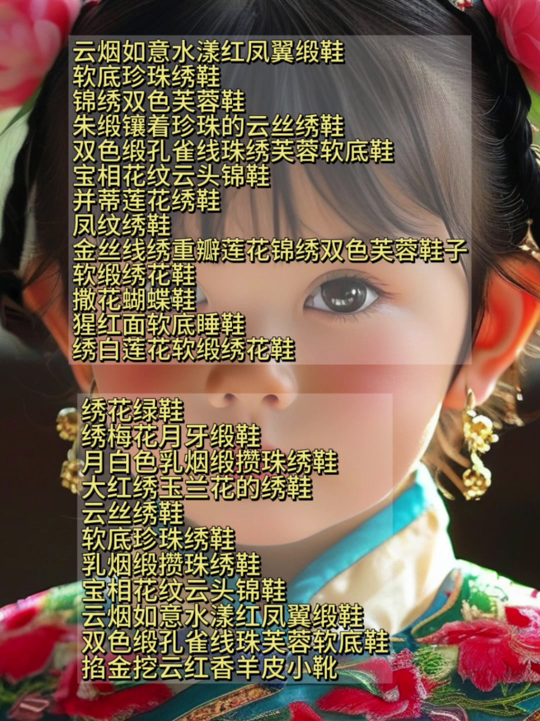 古代女子鞋子名称汇总|写作素材小说素材
