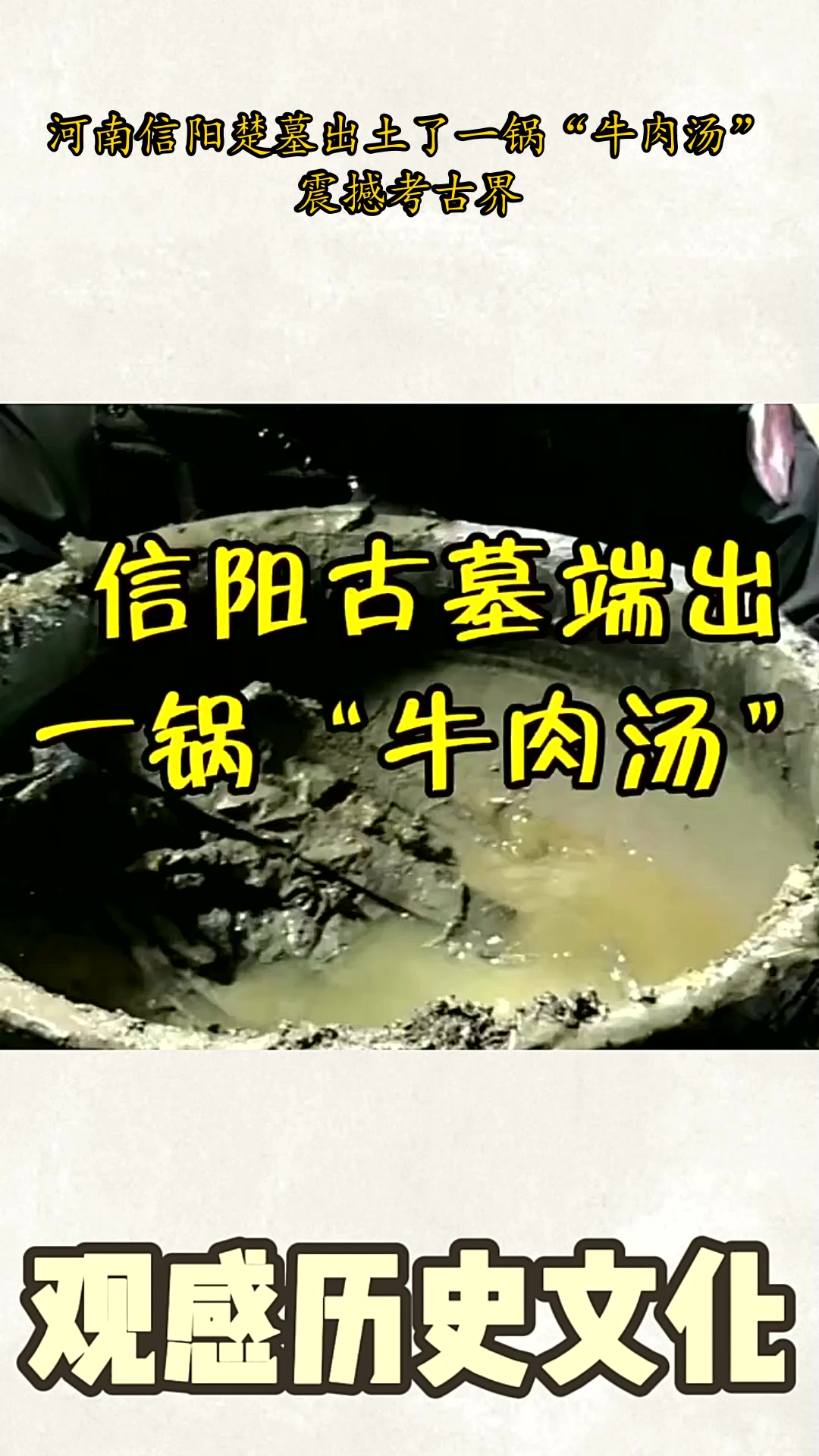 河南信阳楚墓出土了一锅“牛肉汤”,震撼考古界
