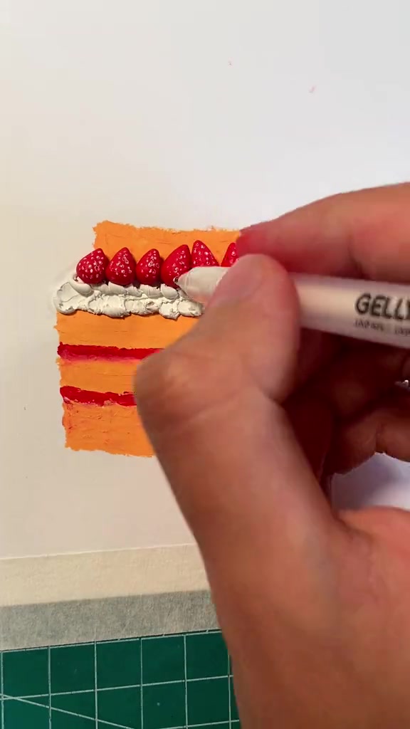 你还记得上一次生日时候的心情吗?给粉丝画的生日蛋糕来了!油画棒绘画油画棒教程油画棒蛋糕零基