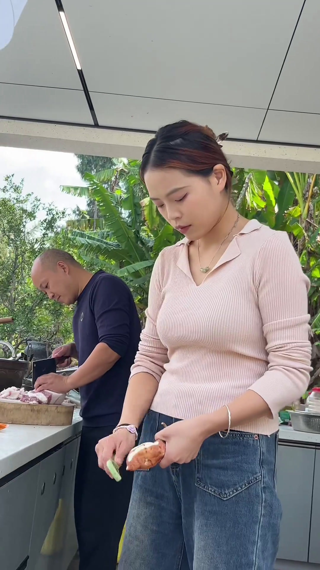 做粉蒸肉建议大家用熟料!记得提前用水发一下!蒸出来不一样的效记录真实生活我的乡村生活农村美