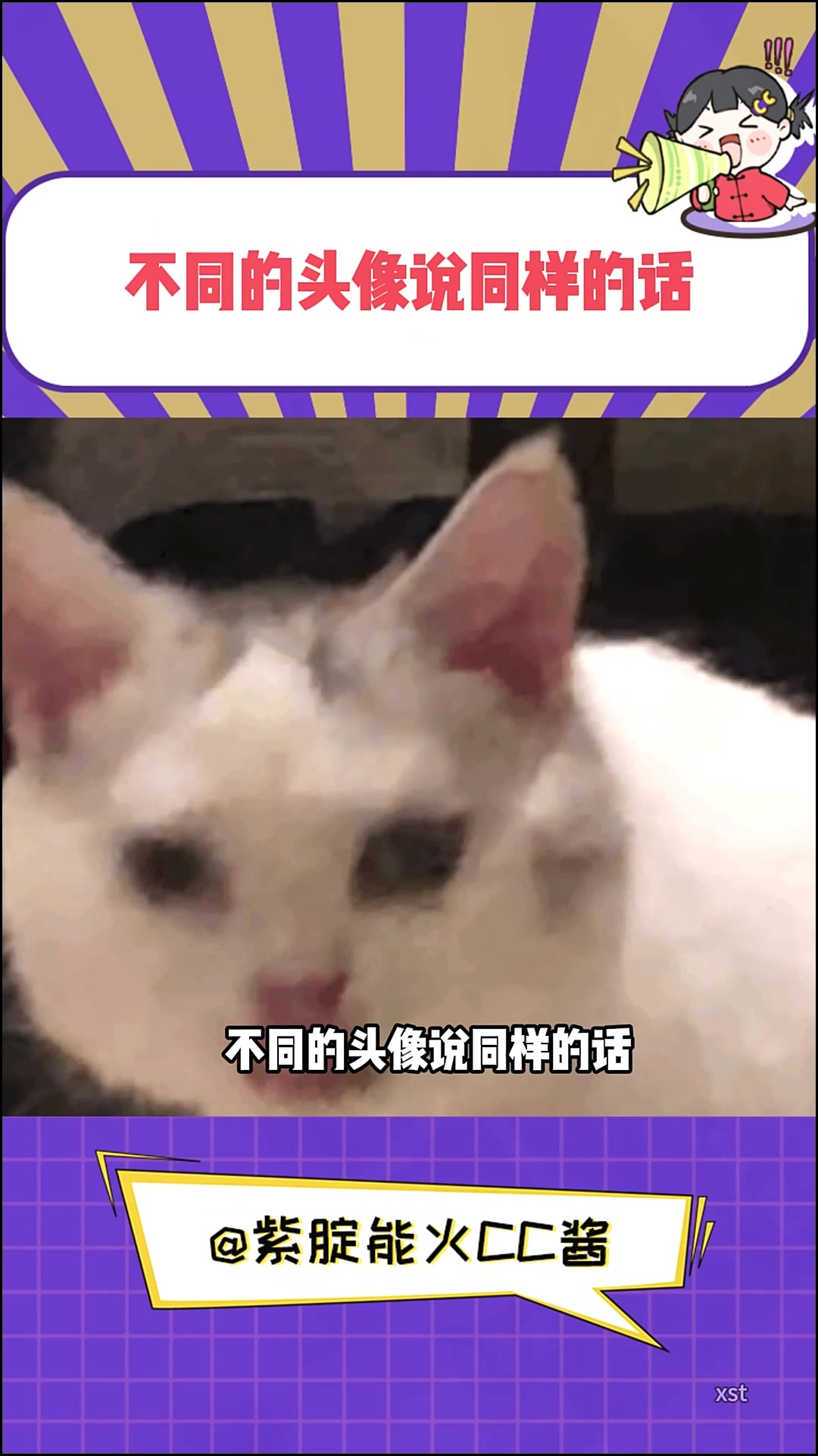 不同的头像说同样的话,很符合对这些伪人图的刻板印象