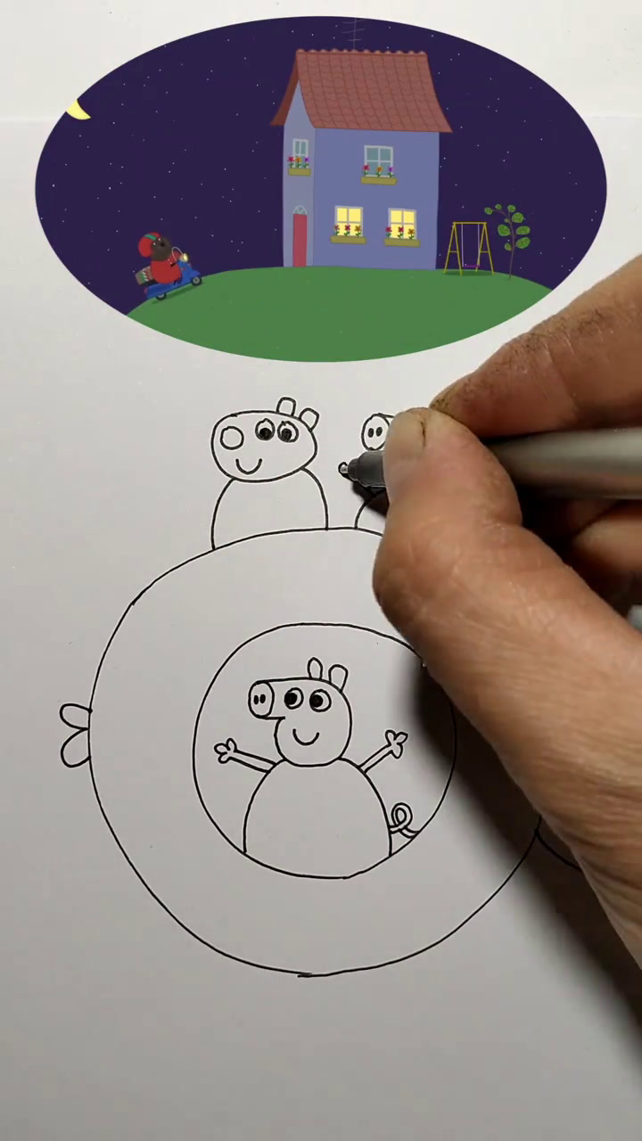 简笔画小猪佩奇