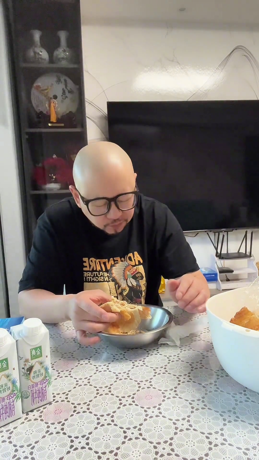 烧饼油条,吃不完,根本吃不完!烧饼油条