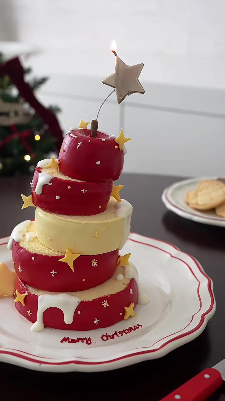 苹果裸蛋糕～自制哒