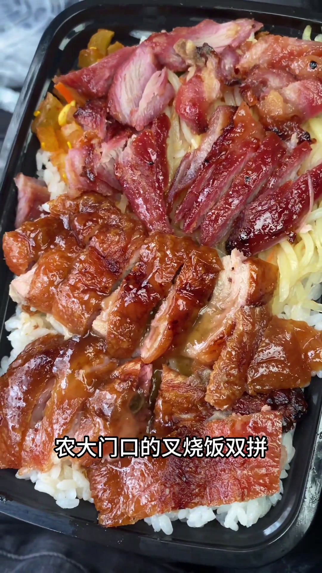 农大南门叉烧饭鸭皮好吃泰安美食粉丝肯定好吃叉烧饭日常vlog