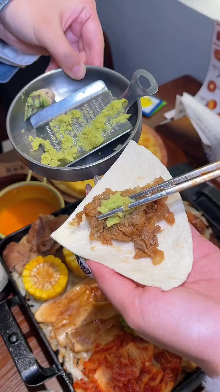 在福州体验火爆深圳的山葵烤肉!爱吃烤肉的朋友快去试试不一样的烤肉体验山葵烤肉韩国料理烤肉真