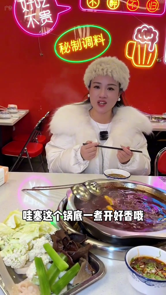99吃新鲜兔火锅,还有十多种蔬菜随便涮,太安逸哦!兔肉兔火锅天儿冷吃点啥妈呀太香了美食官