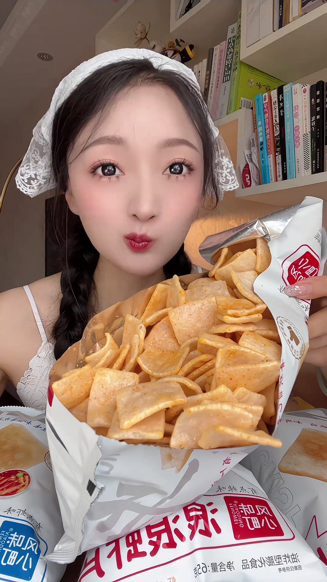 个位数四大包,每包分量超多虾片零食好吃到停不下来