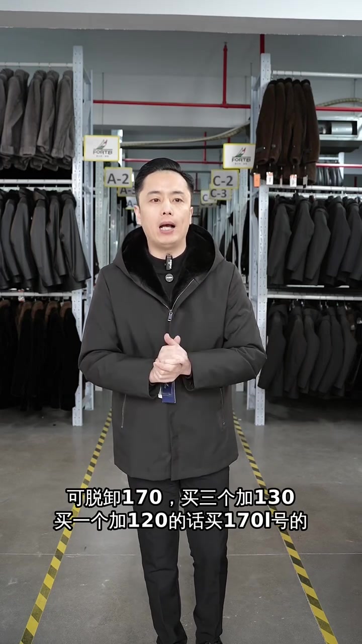 商务稳重派克外套,保温效果好,适合中老年,推荐尺码