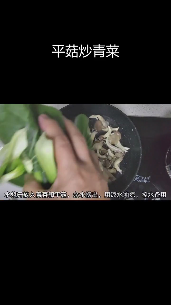 炒平菇青菜的家常做法