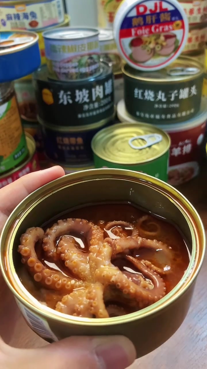 试吃5元一罐的麻辣八爪鱼罐头,不幸翻车丨罐头测评
