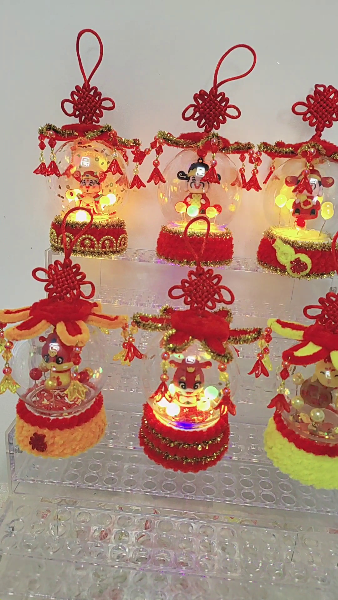 新年手工财神、蛇挂件摆件