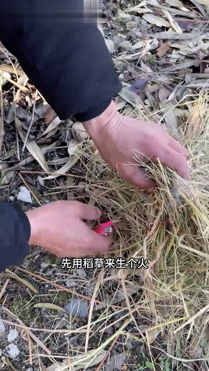 老高用竹子编织菜园门,晚餐吃大锅面美滋滋