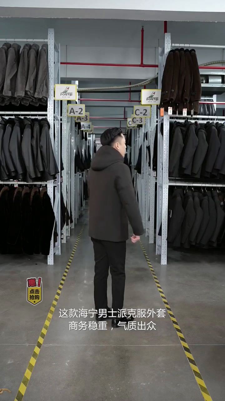 冬季必备款!海宁男士派克服外套,轻便又保暖,中长款设计连帽更显时尚