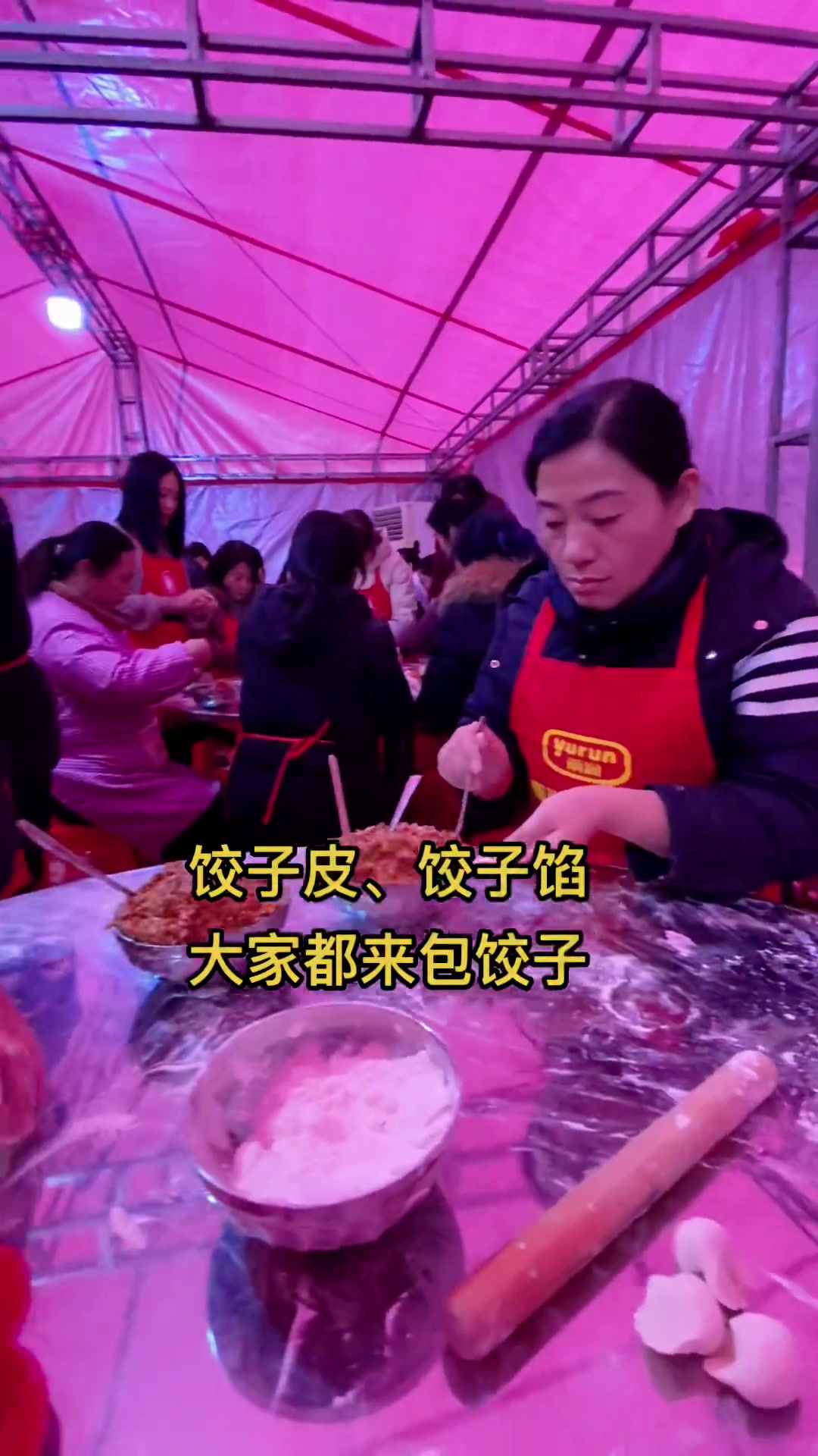 饺子皮、饺子馅,大家都来包饺子