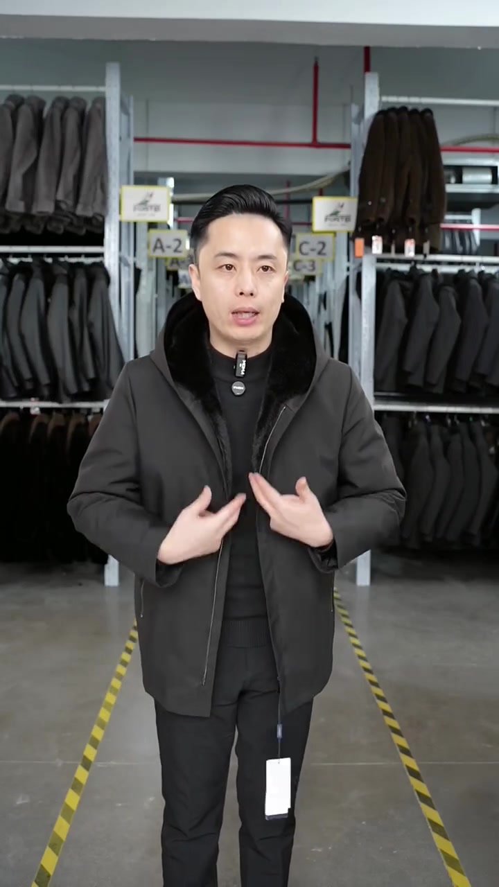 冬天就该这么暖!海宁男士派克服外套,中长款设计显贴心