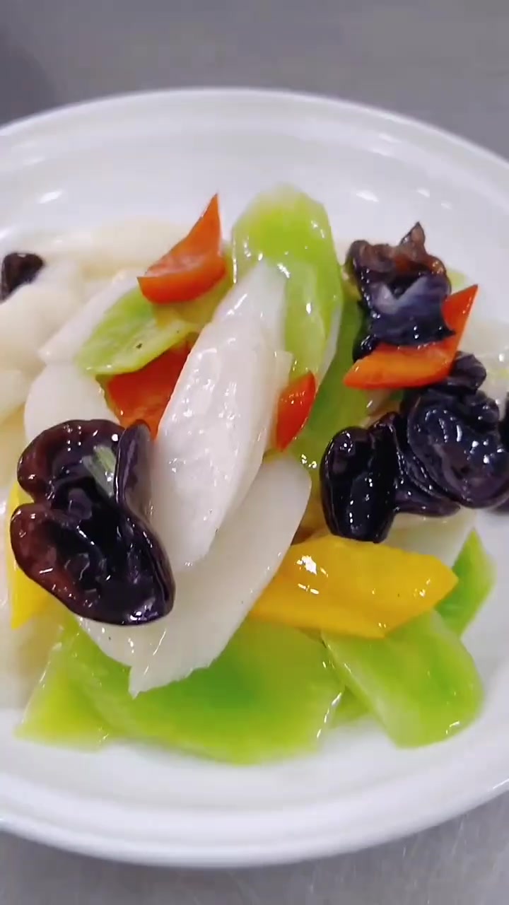 清炒三脆 山药 青笋 木耳