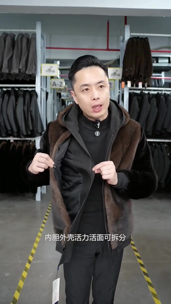 冬天不怕冷的秘密,海宁男士派克服让你既暖又时尚!可脱卸设计,中长款更显修长