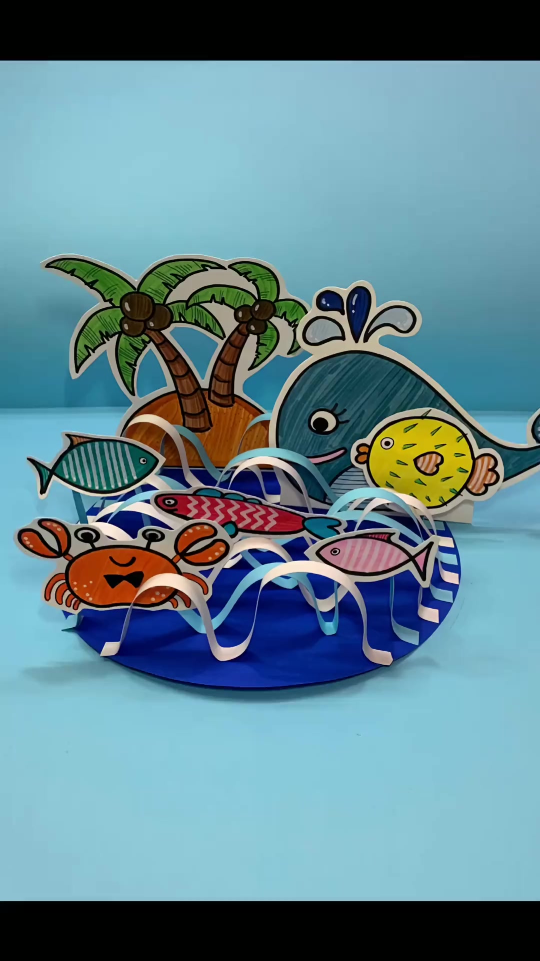 立体的海底世界,画出你喜欢的鱼儿吧