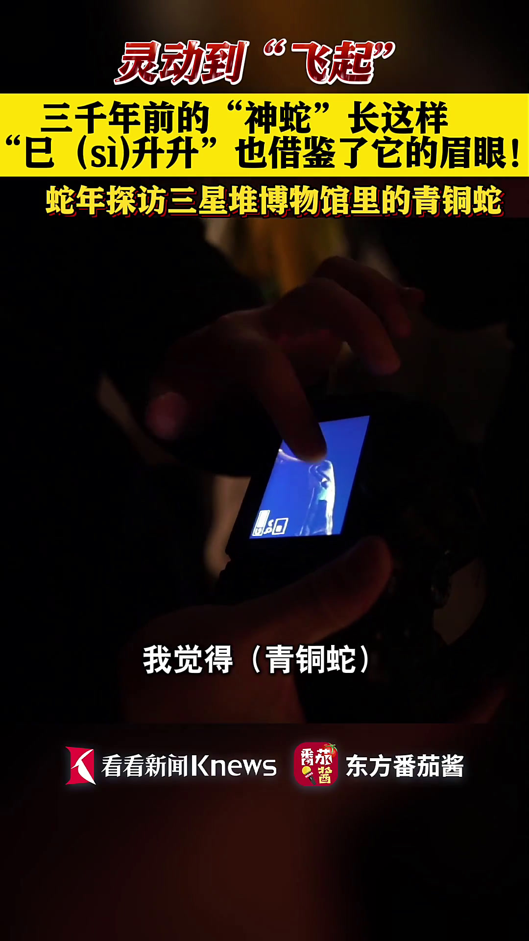 灵动飘逸 三星堆的青铜“神蛇”竟然能飞天?