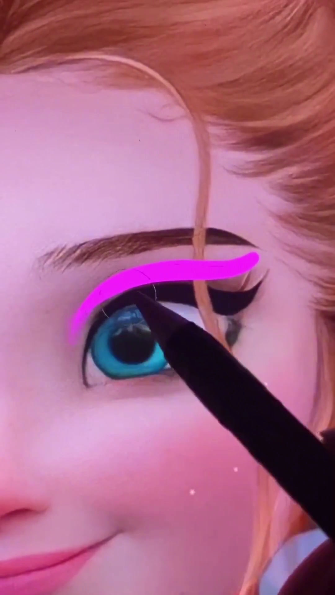 迪士尼公主安娜变身性感时尚少女,动漫人物绘画教程