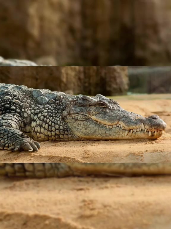 美术小课堂来了,创意美术《鳄鱼》适合4～6岁小朋友线上教学、美术课件PPT 儿童画 简笔画