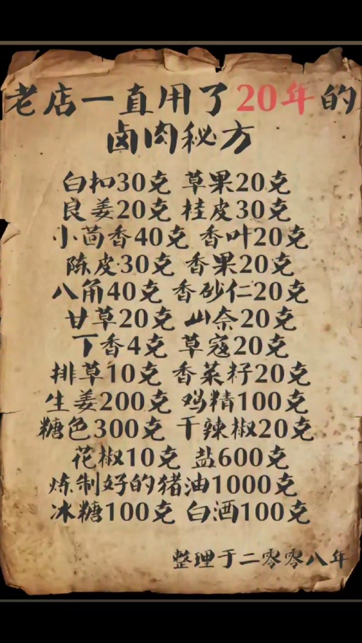 令人回味无穷的卤肉秘方