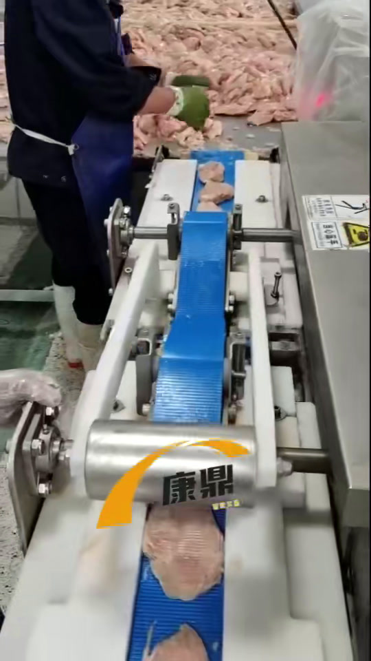 鸡胸肉水平切片机,里脊肉是怎么开片的,鸡大胸肉分片机