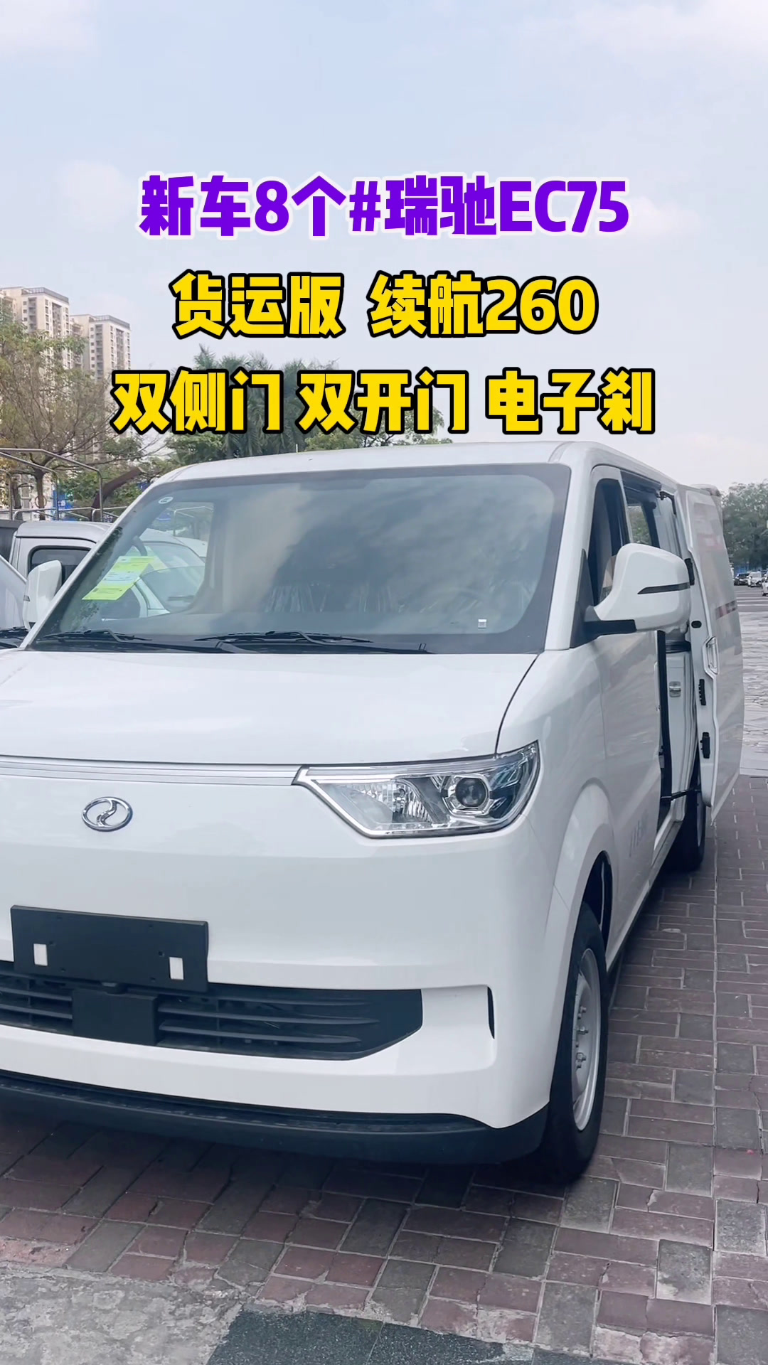 瑞驰ec75新能源货车的天花板 佛山 货运版面包车