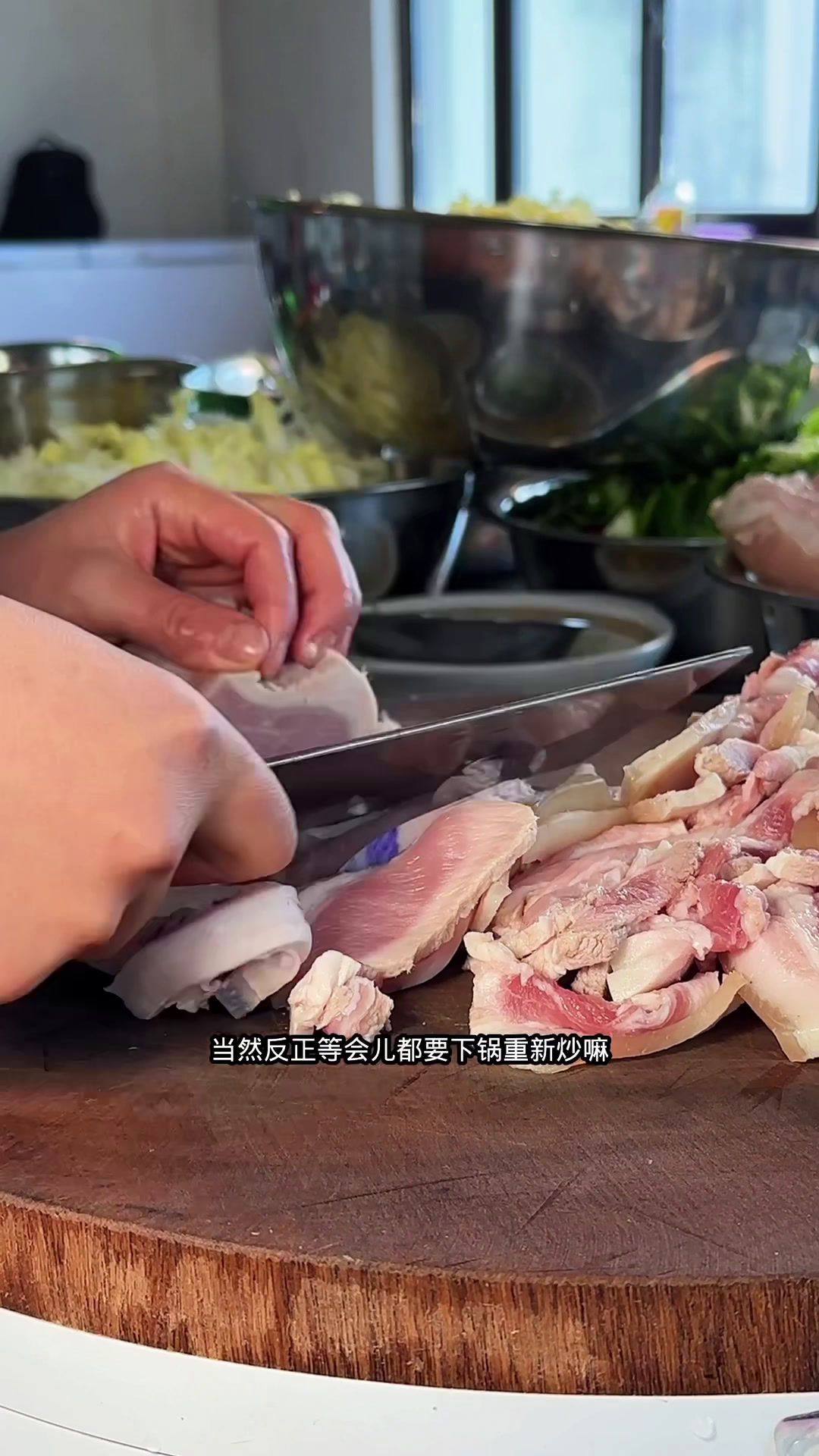 工地大锅饭,家常版回锅肉,工地的标配菜品