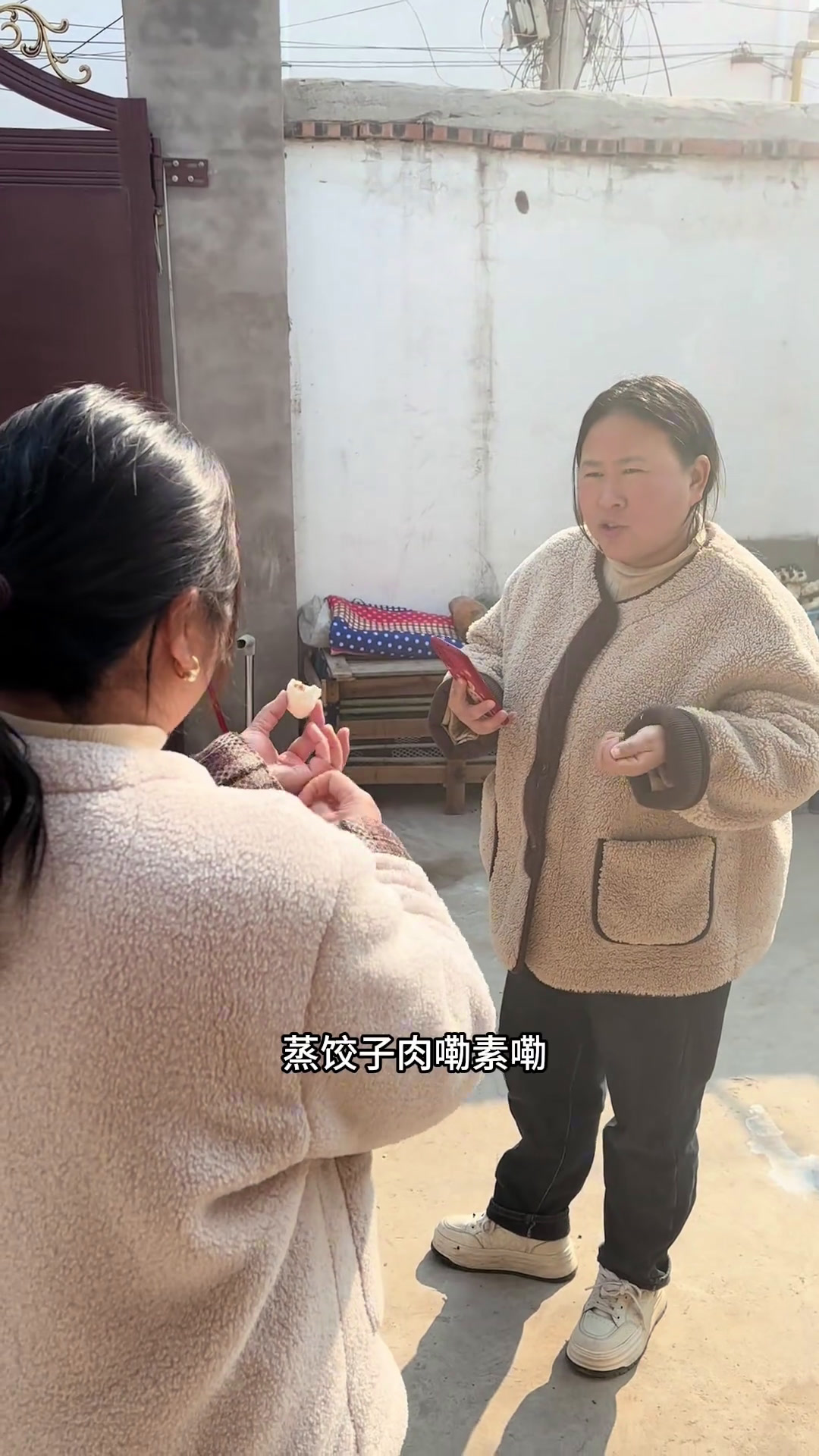 和妯娌还有小姑子一起去挖荠菜,回家做荠菜饺子,太美味了