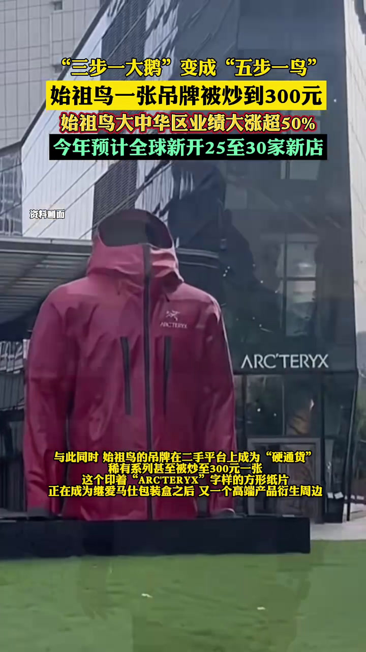 “三步一大鹅”变“五步一鸟” 始祖鸟一张吊牌被炒到300元 始祖鸟大中华区业绩大涨超50%