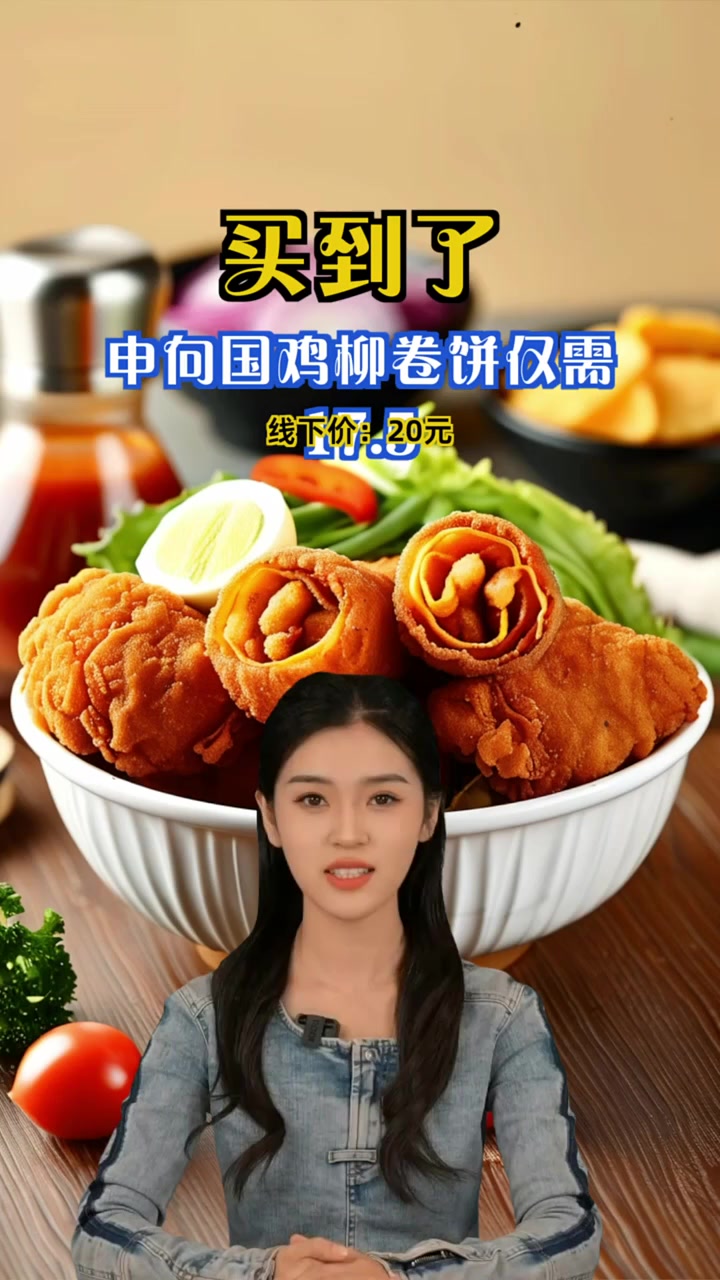 申向国鸡柳卷饼,17块多健康美食,八折优惠天上掉馅饼!