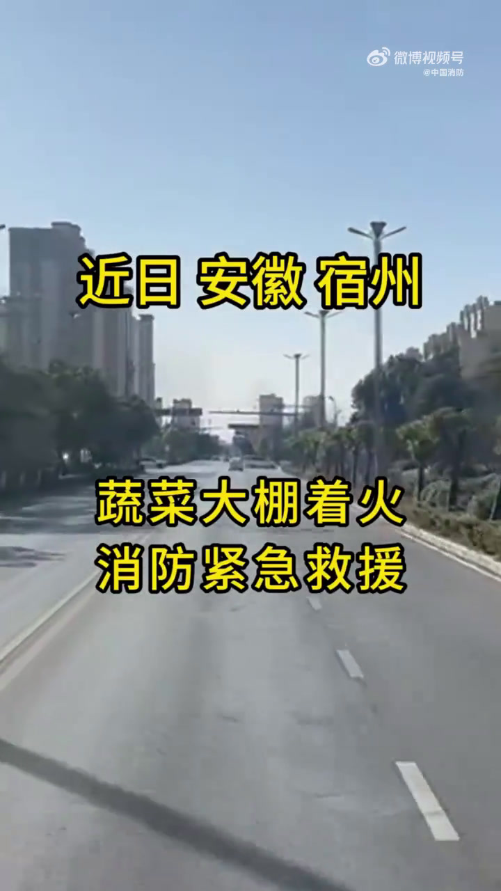 近日,安徽宿州,一蔬菜大棚着火,由于材质多是塑料纸及篷布,火势烧得十分迅猛。宿州消防 接警