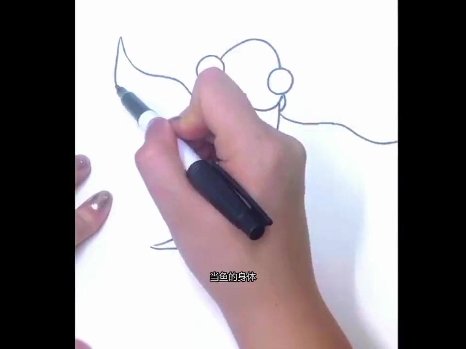 飞鱼简笔画,轻松学会卡通造型