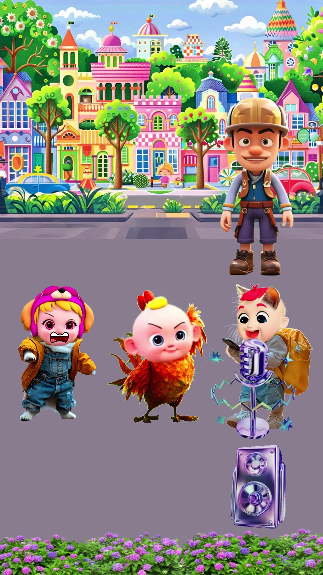 儿童动画:公鸡怎么叫