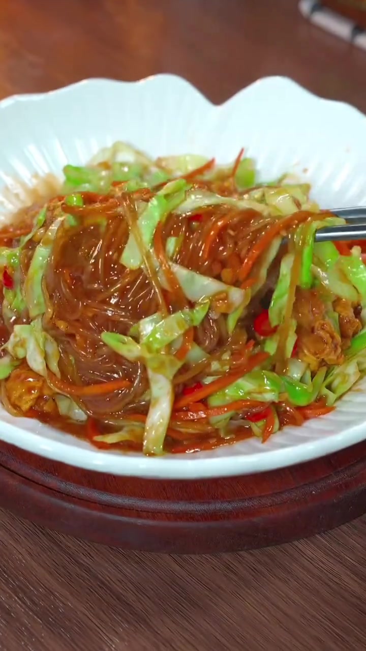 粉丝包菜的家常做法